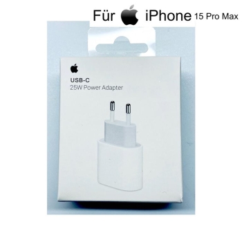 Apple iPhone 15 Pro Max 25W MHJJ83ZM/A Ladegerät USB‑C Power Adapter